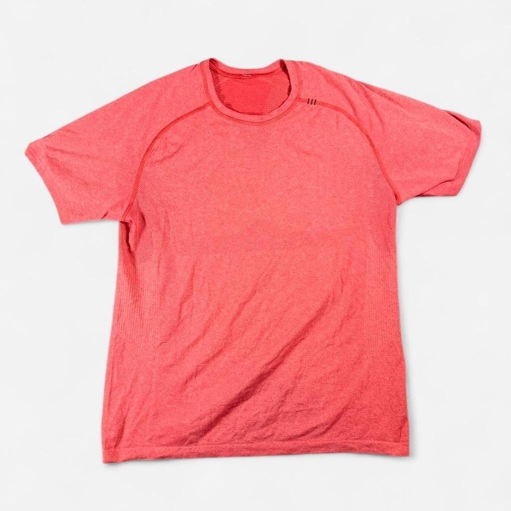 LOT of 2 Lululemon Vent Tech Men's Shirts Red and Striped Size XL